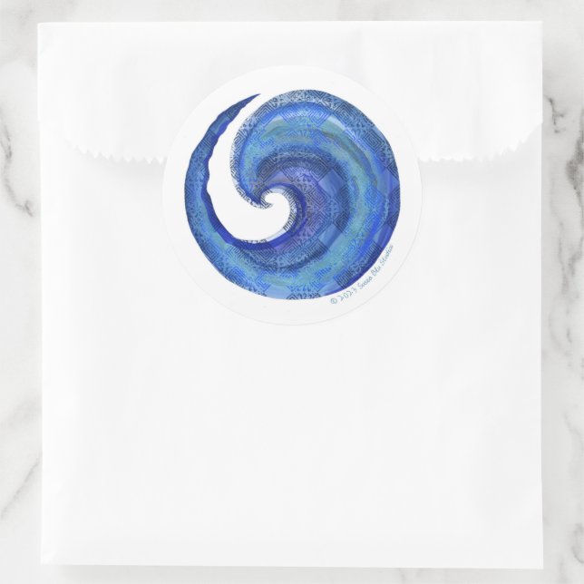 Redonda Susea Blu Studios Water Pegatina (Bolso)