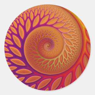 Redonda Tangerine Twist Pegatina