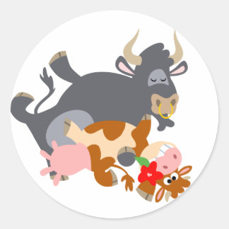 Redonda ¡Tango! pegatina (toro personalizado y vaca)