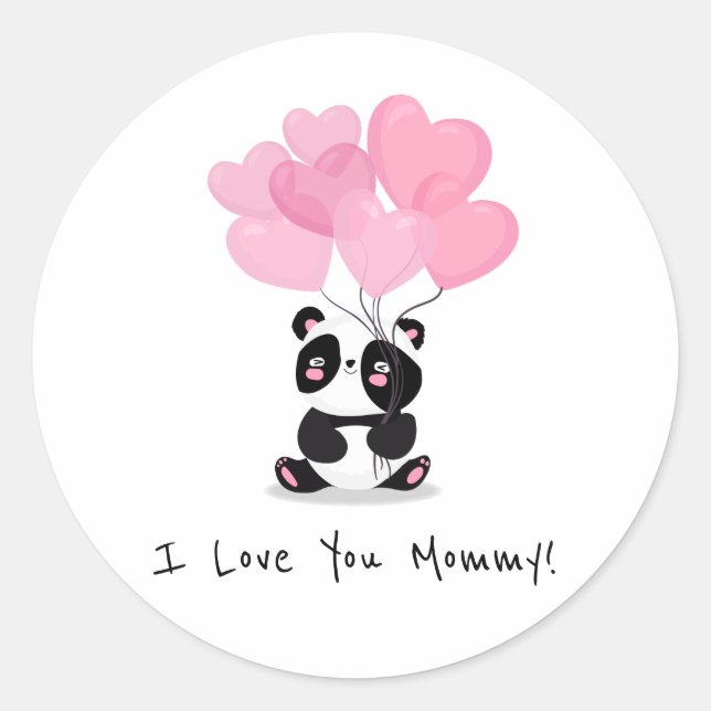 Redonda Te amo el día de mi madre | PEGATINA (Anverso)
