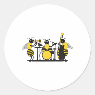 Redonda ¿Te Gusta El Pegatina De Jazz?