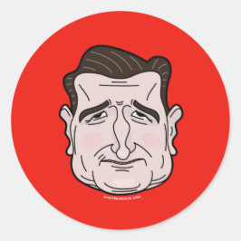 Redonda Ted Cruz Personalizado Face Pegatina
