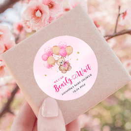 Redonda Teddy Bear Baby Classic Round Pegatina