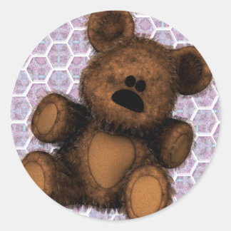 Redonda Teddy Bear Pegatina