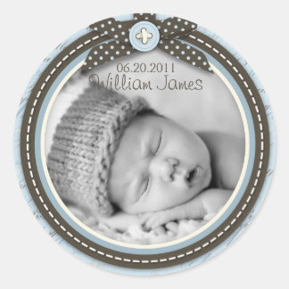 Redonda Teeny Toes Blue Pegatina C