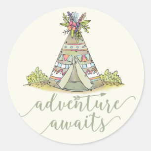 Redonda Teepee Adventure empieza a favorecer al Pegatina
