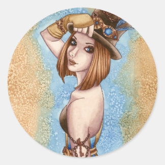 Redonda Telsa - Pegatina Steampunk