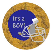 Tema del fútbol de Quarback Boy Pegatina de Baby S