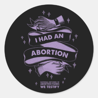 Redonda Tenía una hoja de Pegatina para el aborto (6 por c