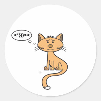 Redonda Texting Kitty - Pegatina