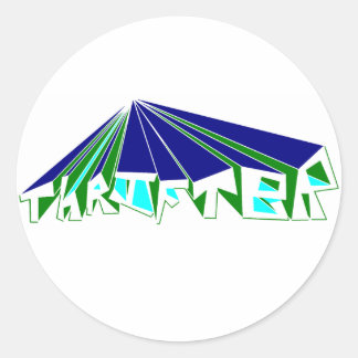 Redonda Thrifter Whoosh Pegatina