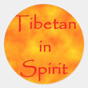 Redonda Tibetano en pegatina espiritual