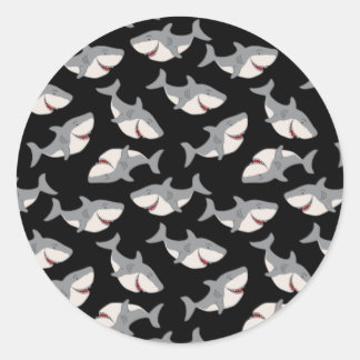 Redonda Tiburones Personalizados escuetos repiten Pegatina