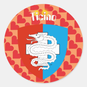 Redonda Ticino Suiza Suisse Svizzera Svizra pegatina