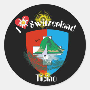 Redonda Ticino Suiza Suisse Svizzera Svizra pegatina