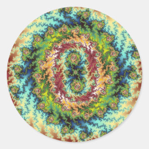 Redonda Tierra de caramelos - Pegatina fractal