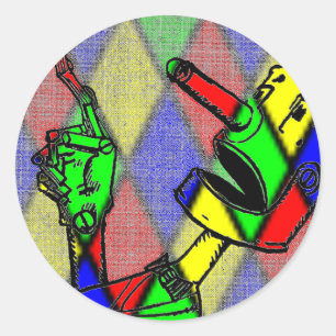 Redonda Tin Man Pegatina