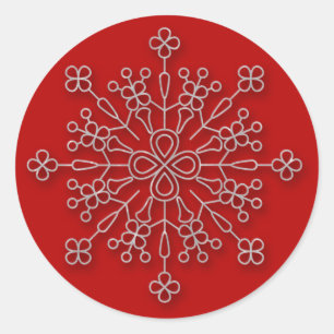 Redonda Tinto de Snowflake 3 - pegatina de vacaciones