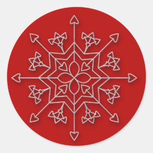 Redonda Tinto de Snowflake 4 - pegatina de vacaciones