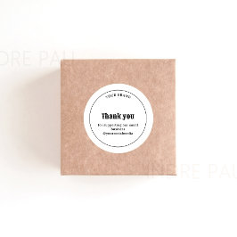 Redonda Tipografía retro Negocios Gracias Pegatina