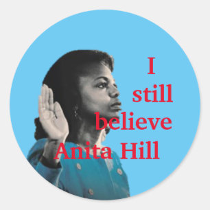 Redonda Todavía creo que Anita Hill Pegatina