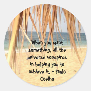Redonda Todo el universo conspira pegatina