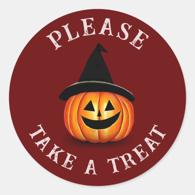 Redonda Tome un pegatina redondo clásico (Anverso)