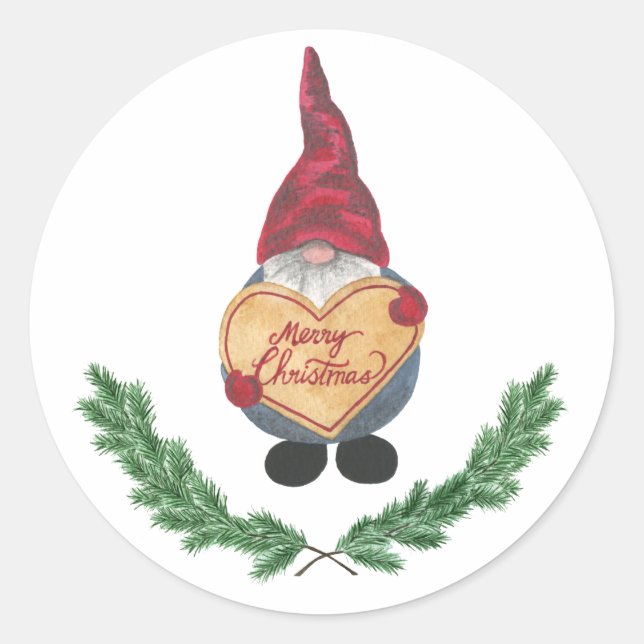Redonda Tomten Pegatina (Anverso)