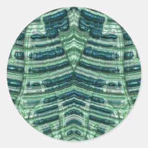 Redonda Tonos brillantes de Green ~ Classic Round Pegatina