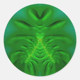 Redonda Tonos verdes ~ Pegatina redondo clásico