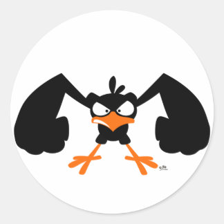 Redonda Tough lil' birdie :) pegatina