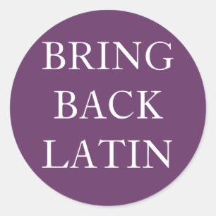 Redonda Traer de vuelta al Pegatina latino