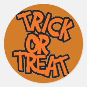 Redonda Trick-or-Treat - Pegatina de Halloween