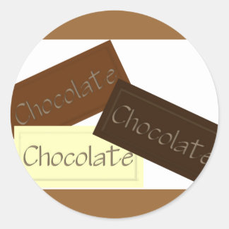 Redonda Triple Pegatina de chocolate