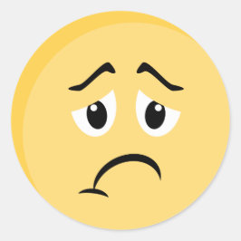Redonda Triste Pegatina de Emoji