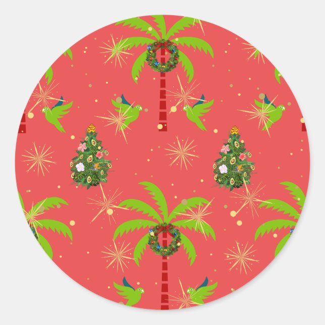 Redonda Tropica - Pegatina de Coral (Anverso)