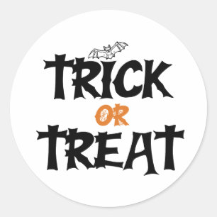 Redonda Truco o trato, pegatina de Guay Halloween