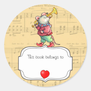 Redonda Trump De Ratón Este Libro Pertenece A Un Pegatina 