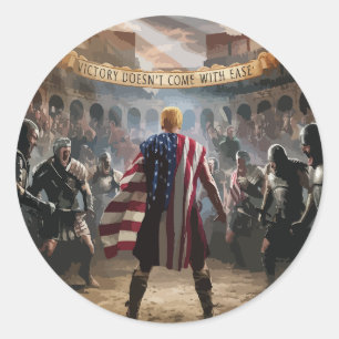 Redonda "Trump, el Pegatina del gladiador"