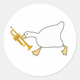 Redonda Trumpet Goose Pegatina