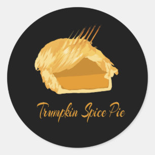 Redonda Trumpkin Calabaza Spice Pie Pegatina Acción de Gra