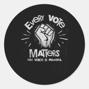 Redonda Tu voz es un poderoso Pegatina de voto1