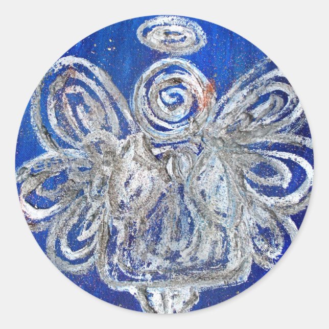 Redonda Twinkle Angel Pegatina (Anverso)