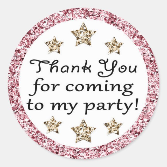 Redonda Twinkle Twinkle Little Star Gracias A Los Pegatina (Anverso)