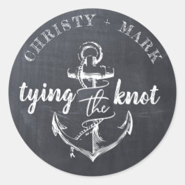 Redonda Tying the Knot Anchor Chalkboard | PEGATINA BODA