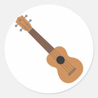 Redonda Ukulele Pegatina