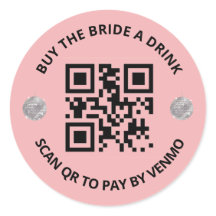 Última disco Bachelorette QR/Venmo Pegatina