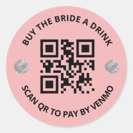Redonda Última disco Bachelorette QR/Venmo Pegatina