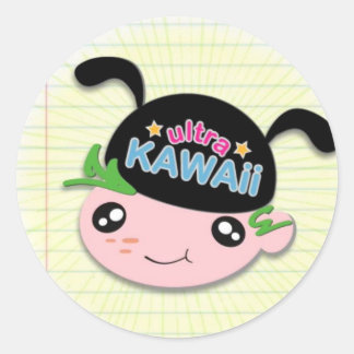 Redonda Ultra Kawaii - Pegatina de niños