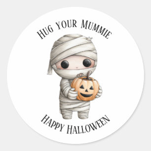 Redonda Un abrazo a tu mamá Pegatina de la ronda de Hallow